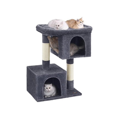 【Outdoorfun】Feandrea Cat Tree, 33.1-Inch Cat Tower, L, Condo for Large Cats up to 16 Lb,2 Cat Caves, Scratching Post
