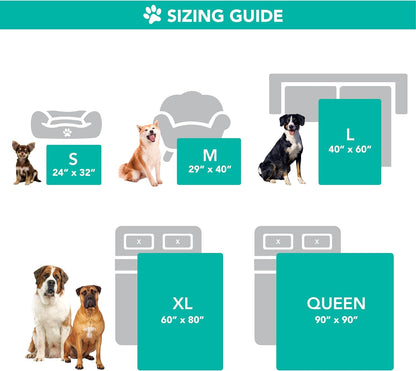 Waterproof Dog Blanket for Medium Large Dog Puppy Cat Throw for Couch Cover Leakproof Protection, Sherpa Fleece, Reversible Soft Washable 60X40 Brown Brown